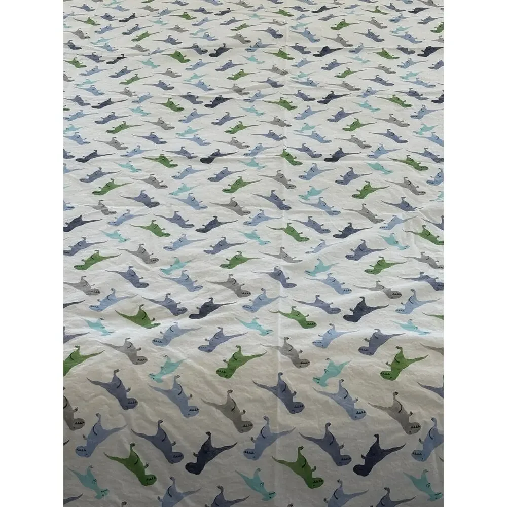 Pottery Barn Kids Dinosaur Twin Flat Sheet Organic Cotton Dino Bedding Child